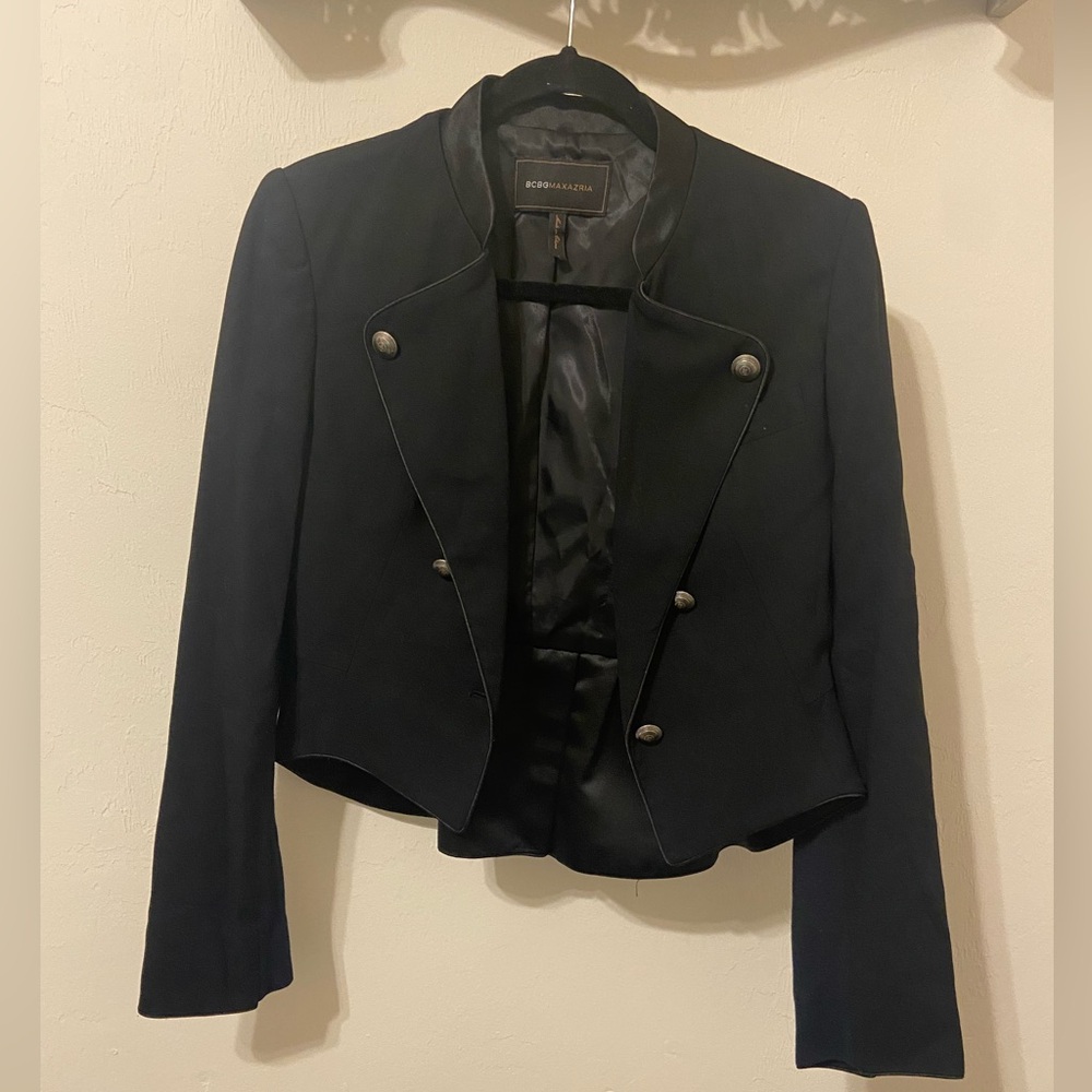 BCBGMaxAzria Black Buttoned Blazer